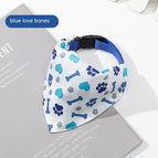 Blue Loving Heart Saliva Towel / L
