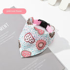 Pink Love Flower Saliva Towel / L