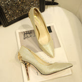 LAKESHI Fashion Women Shoes golden wedding shoes