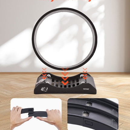 Cat Exercise Wheel 31.5 In Large Indoor Cat Running Wheel Treadmill Black