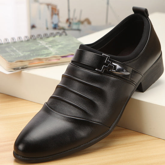 Korean Version Black Wedding Shoes Popular Men&