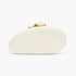 New Fashion Special-shaped Dinner Clutch in creamy white color with stylish metallic accents.