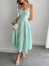 Elegant Graceful Strap Jacquard Maxi Dress Women&