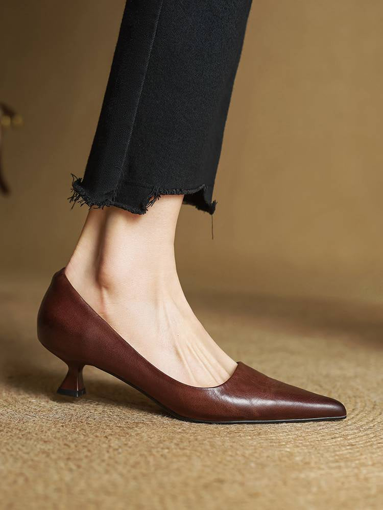 Pointed Toe Shallow Mouth All-match Commute Work Shoes