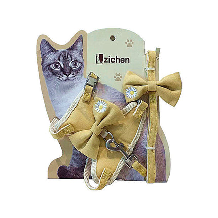 Pet I-shaped Bow Chest Back Traction Rope