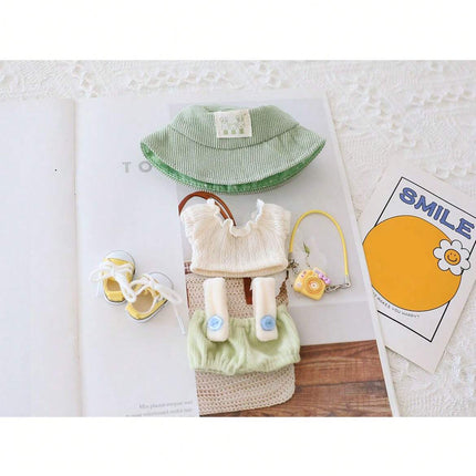 5PCS-Set Cute Hat Shoes Doll Clothes Outfit Set For LABUBU 15CM-17CM Doll, Adorable Dress Up Accessories For Doll - Dolls Not Included
