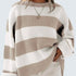 Loose Striped Sweater Fashion Casual Long Batwing Sleeve Round Neck Pullover Knit Tops Women Clothing