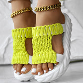 Summer braided platform sandals